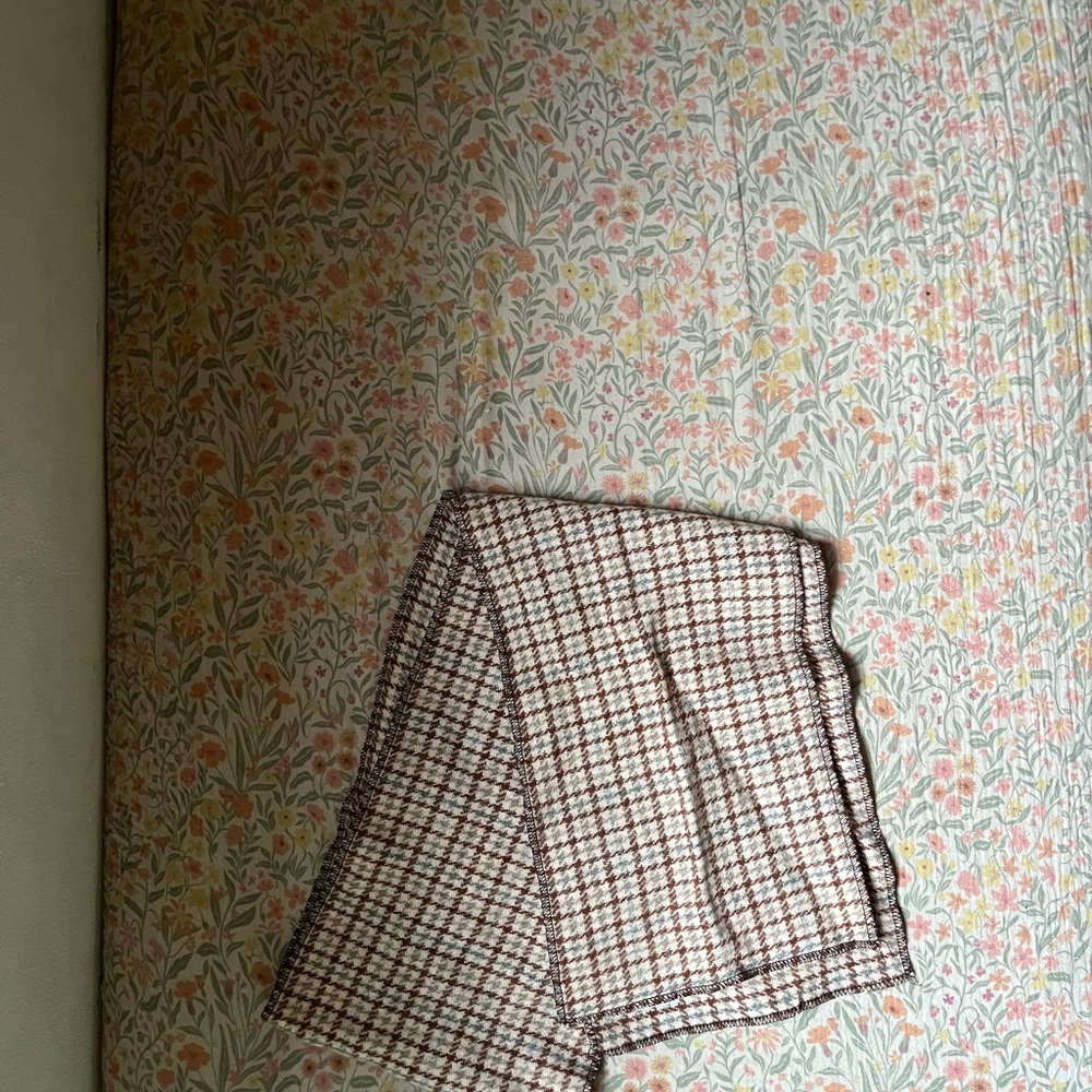 Vintage Pure Wool Plaid Scarf